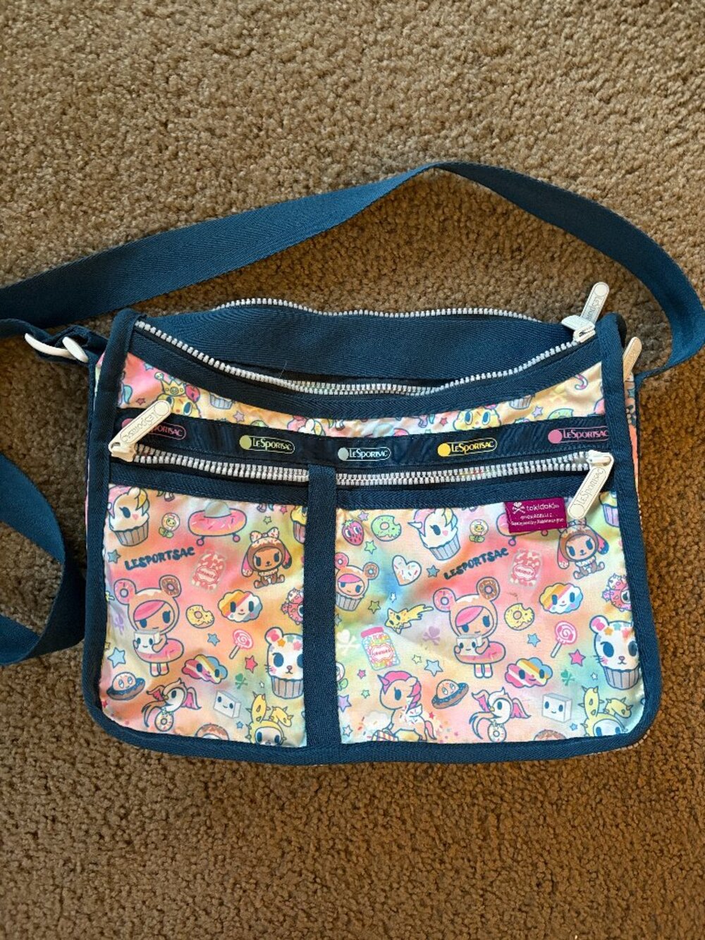 Tokidoki for LeSportsac Happy Foods Deluxe Everyday Crossbody Purse